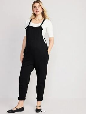 Old Navy Maternity Knotted-Strap Fleece Overalls